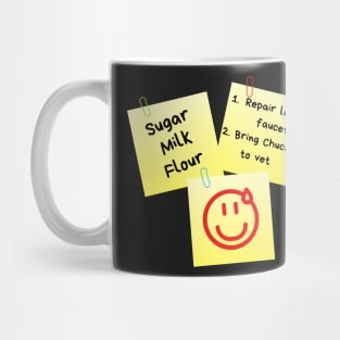 To Do Tasks Sticky Memo Mug